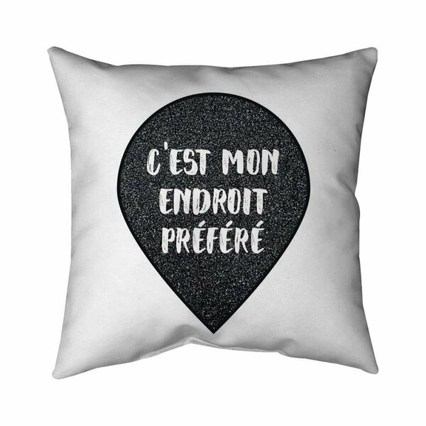 Fondo 26 x 26 in. Its My Favorite Spot-Double Sided Print Indoor Pillow FO3342279
